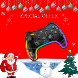 Zebronics MAX FURY Transparent RGB LED Illuminated Wired Gamepad for Windows PC, Android